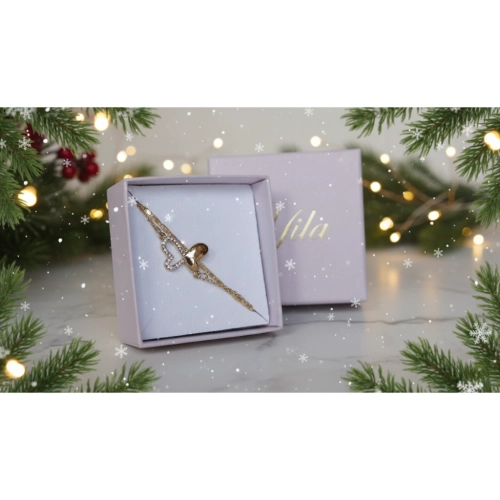 BRANSOLETKA Z MOTYLEM POZŁACANA